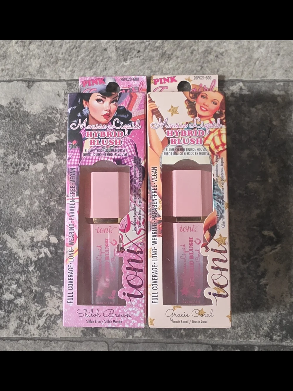 Ioni Hybrid Liquid Blush - Shiloh Brown & Gracie Coral BNIB